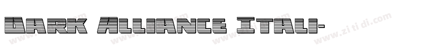 Dark Alliance Itali字体转换